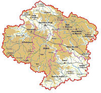 Vysocina mapa